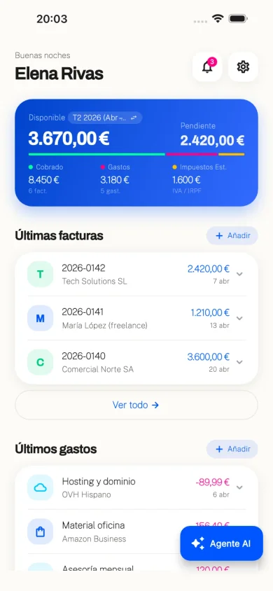 Captura de la app en móvil